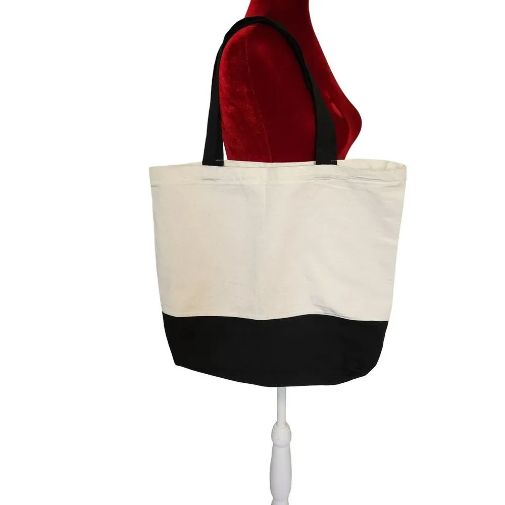 Shhh Im Reading Canvas Tote Bag & Pouch Set Zipper Book Lover Gift Bookworm 2pc
